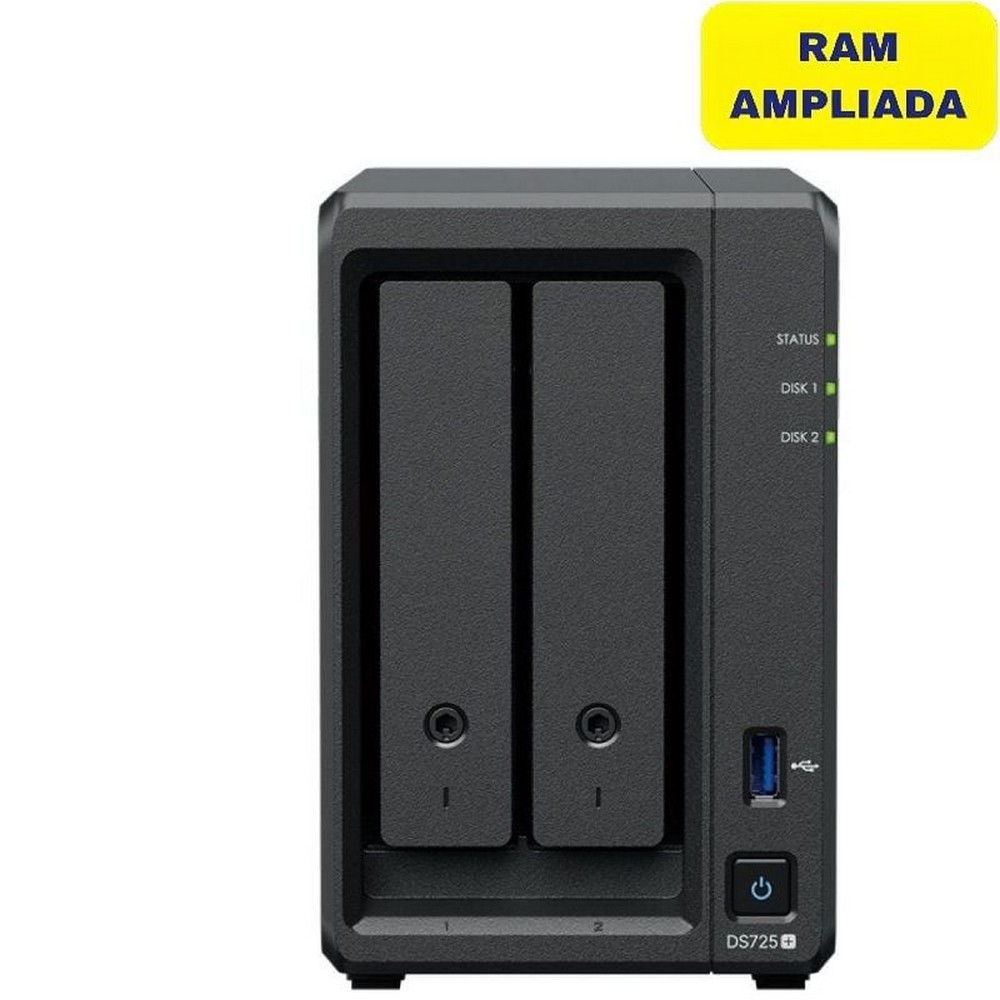NAS Synology Diskstation DS725+/ 2 Bahías 3.5'- 2.5'/ 16GB DDR4/ Formato Torre