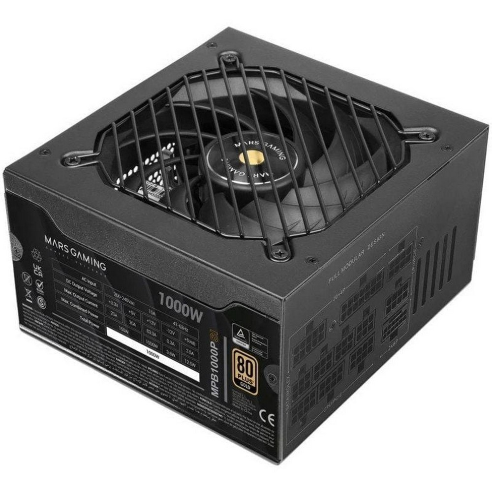 Fuente de Alimentación Mars Gaming MPB1000PSI/ 1000W/ Ventilador 14cm/ 80 Plus Gold