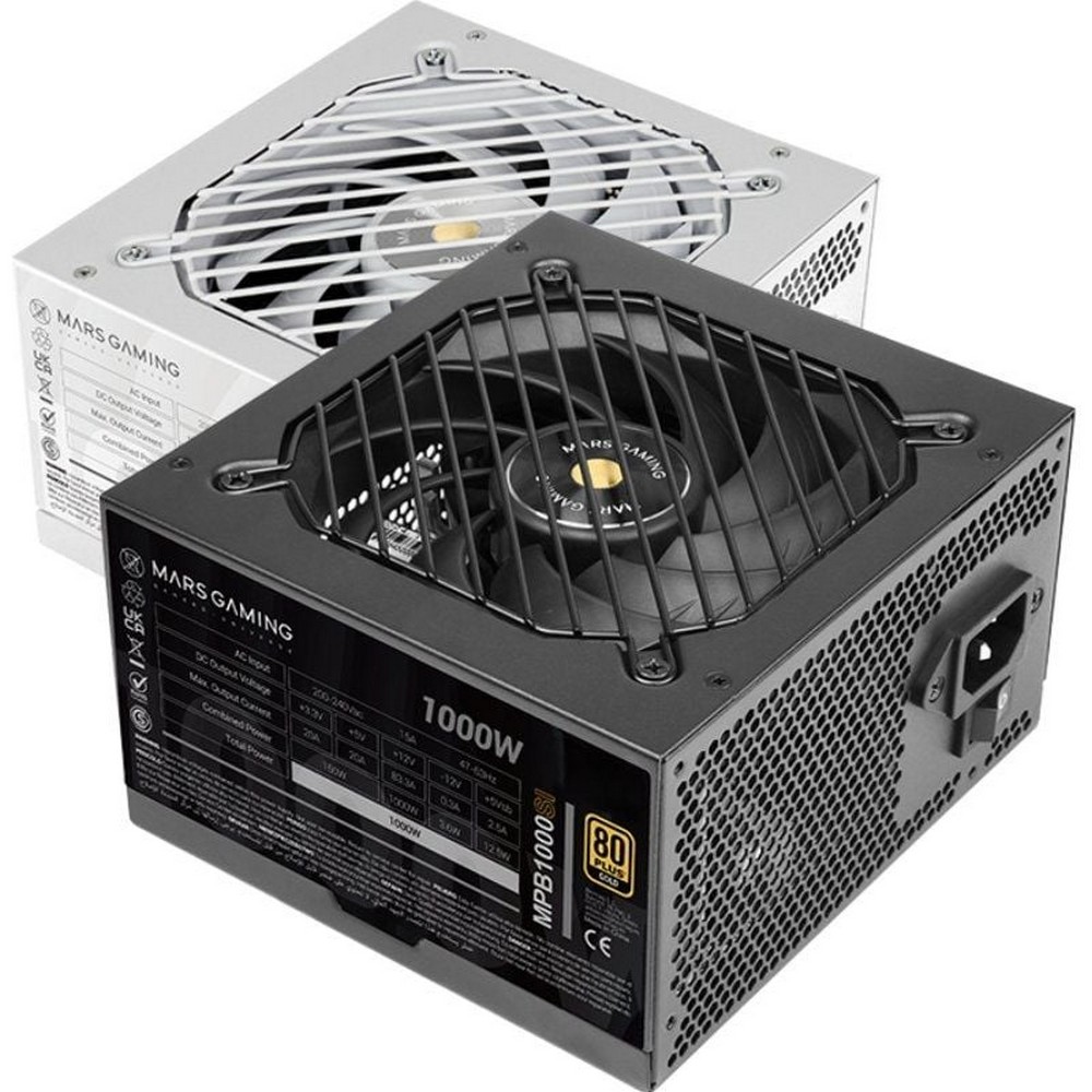 Fuente de Alimentación Mars Gaming MPB1000SI/ 1000W/ Ventilador 14cm/ 80 Plus Gold