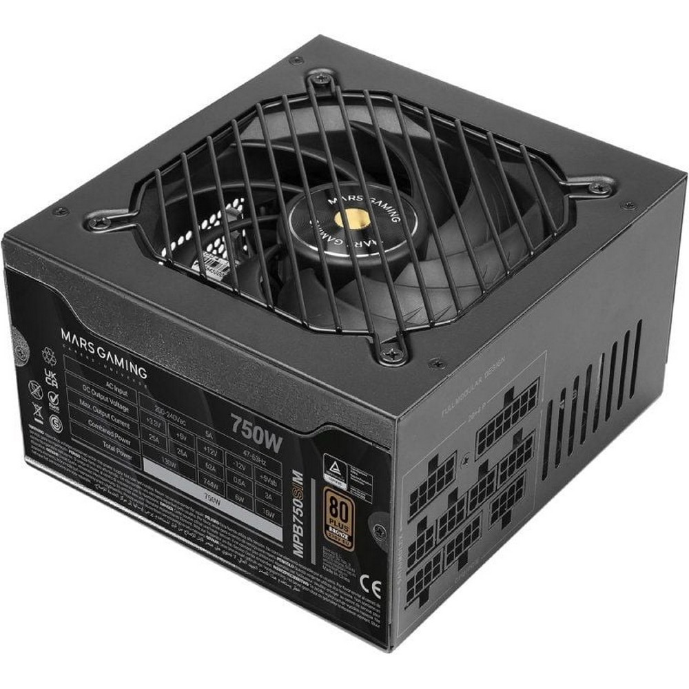 Fuente de Alimentación Mars Gaming MPB750SIM/ 750W/ Ventilador 14cm/ 80 Plus Bronze
