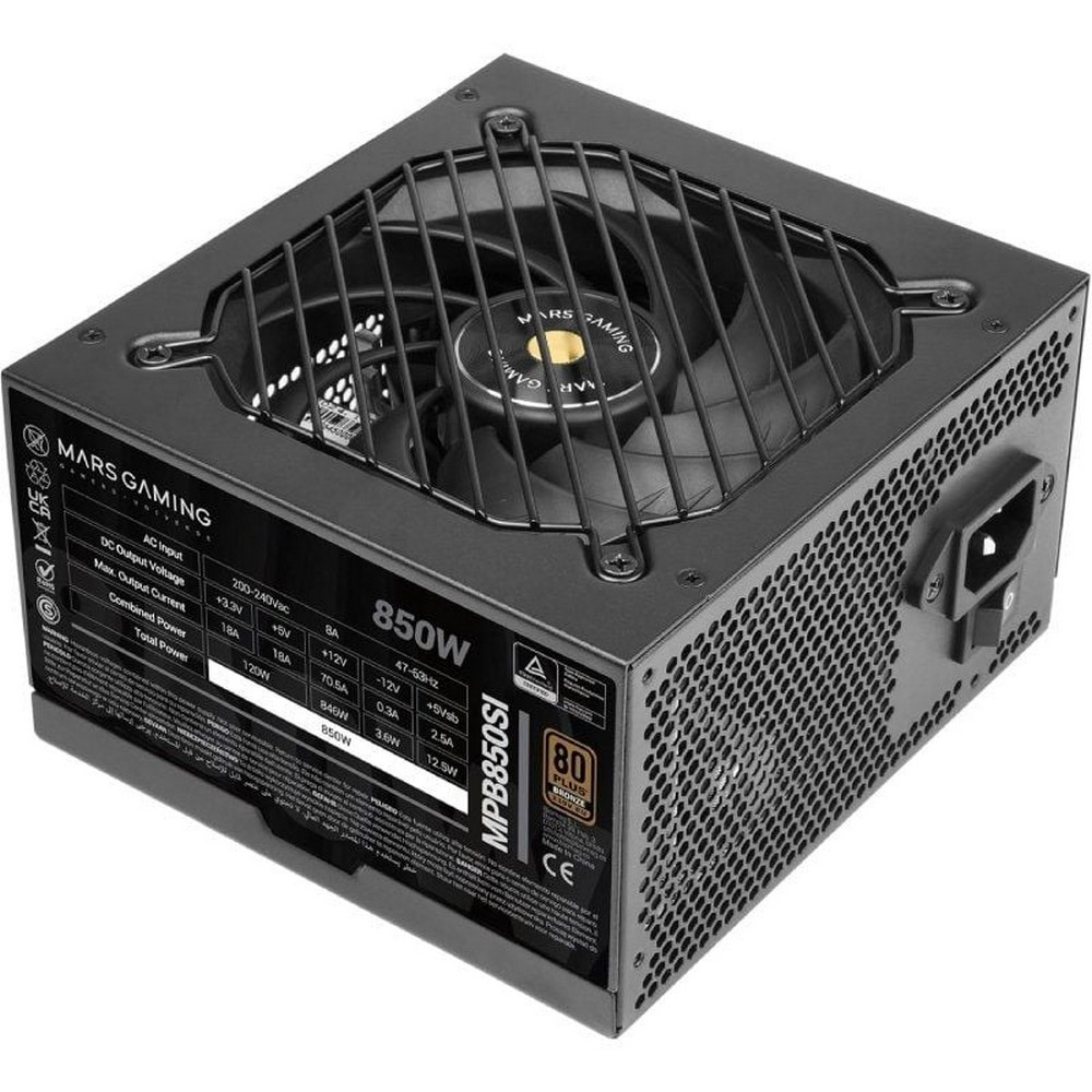 Fuente de Alimentación Mars Gaming MPB850SI/ 850W/ Ventilador 12cm/ 80 Plus Bronze