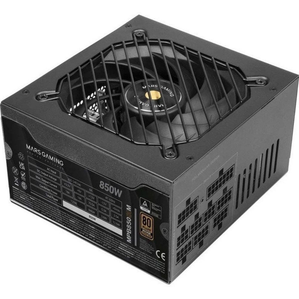 Fuente de Alimentación Mars Gaming MPB850SIM/ 850W/ Ventilador 14cm/ 80 Plus Bronze