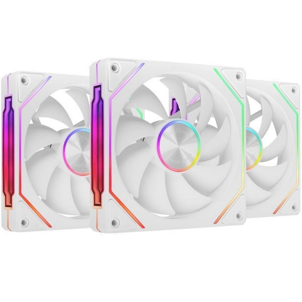 Pack 3 Ventiladores Mars Gaming MF-LINKFINITYKIT2/ 12cm/ ARGB/ Blanco