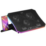 Soporte Refrigerante Mars Gaming MNBC6 para Portátiles hasta 19'/ Iluminación LED