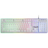 Teclado Gaming SemiMecánico Mars Gaming MK220ES/ Blanco