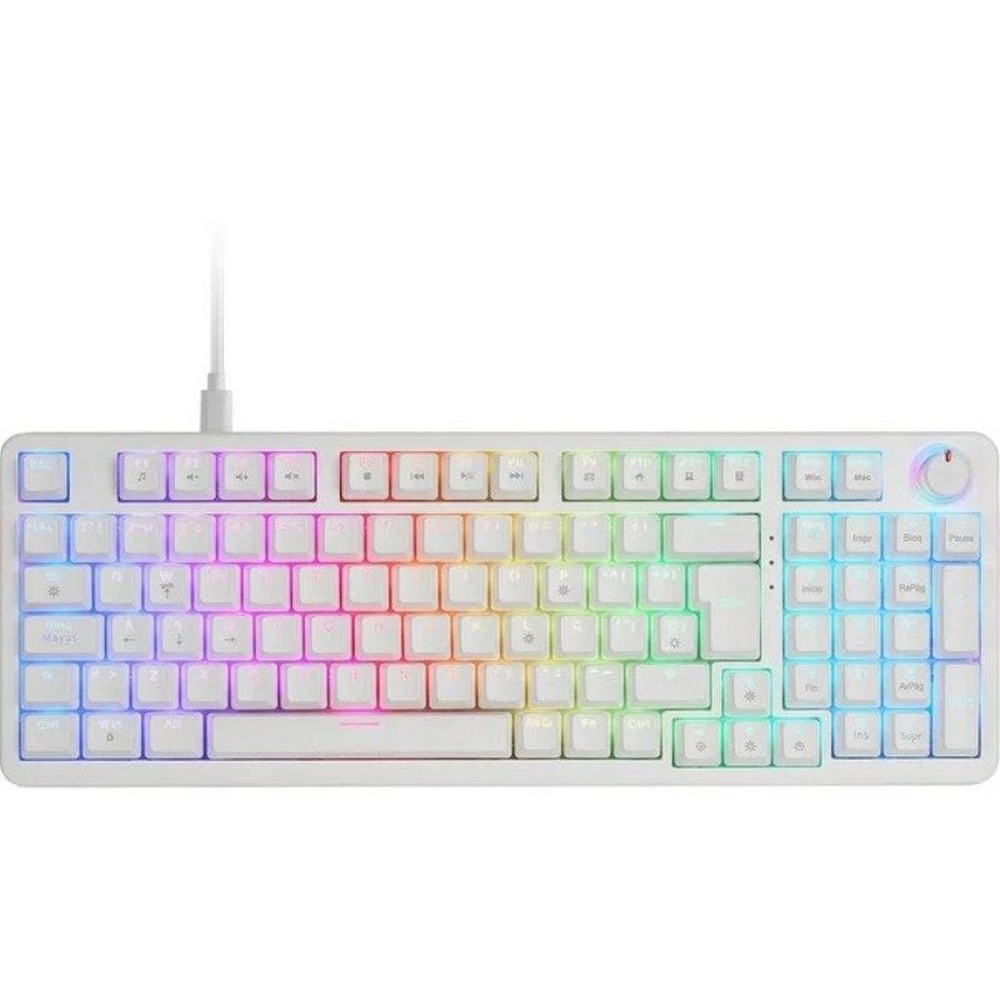 Teclado Gaming Mecánico Mars Gaming MKPROBES/ Switch Azul/ Blanco