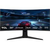 Monitor Gaming Curvo TCL 34R83Q 34'/ WQHD/ 1ms/ 170Hz/ VA/ Regulable en altura/ Blanco y Negro