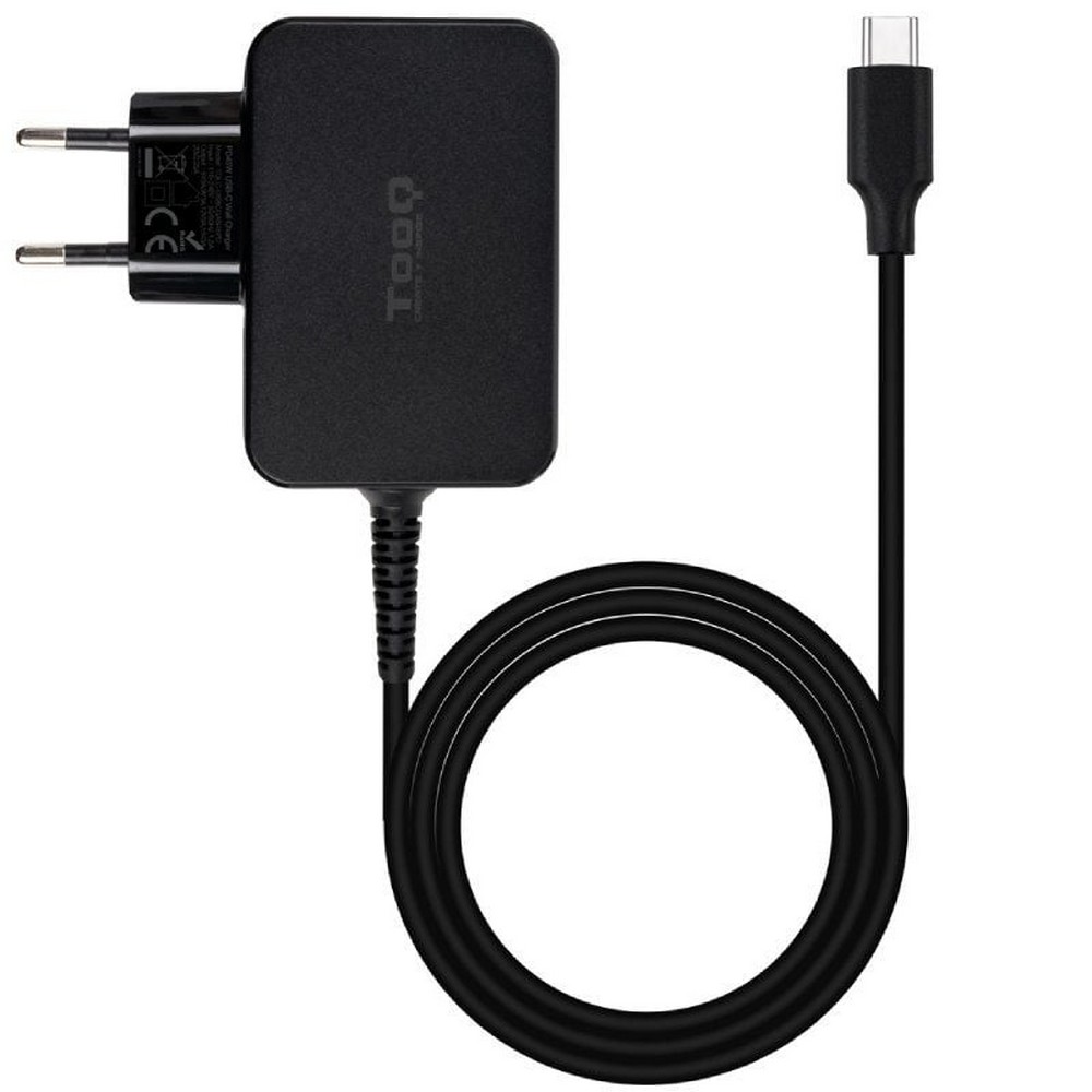 Cargador de Portátil GaN TooQ TQLC-USBCGAN45PD USB Tipo-C/ 45W/ Automático/ Voltaje 5-20V