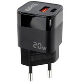 Cargador de Pared TooQ TQWC-QCPD20/ 1xUSB Tipo-C/ 1xUSB/ 20W