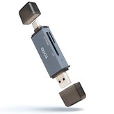 Lector de Tarjetas Externo TooQ TQR-3001G/ USB 3.0 y USB Tipo-C