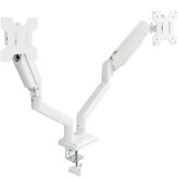 Soporte de Mesa para 2 Monitores TooQ DB1434TNR-W/ Giratorio/ Inclinable/ hasta 10kg