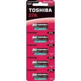 Pack de 5 Pilas 12V Toshiba 27A/ 12V/ Alcalinas