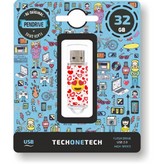 Pendrive 32GB Tech One Tech Emojis Heart Eyes USB 2.0
