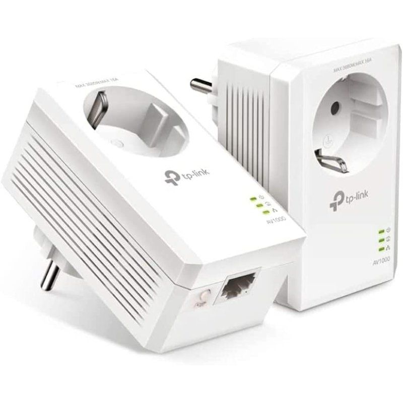 Adaptador Powerline TPLink TL-PA7017P KIT AV1000 1000Mbps/ Alcance 300m/ Pack de 2