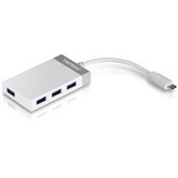 Hub USB Tipo-C Trendnet TUC-H4E/ 4xUSB/ Blanco y Gris