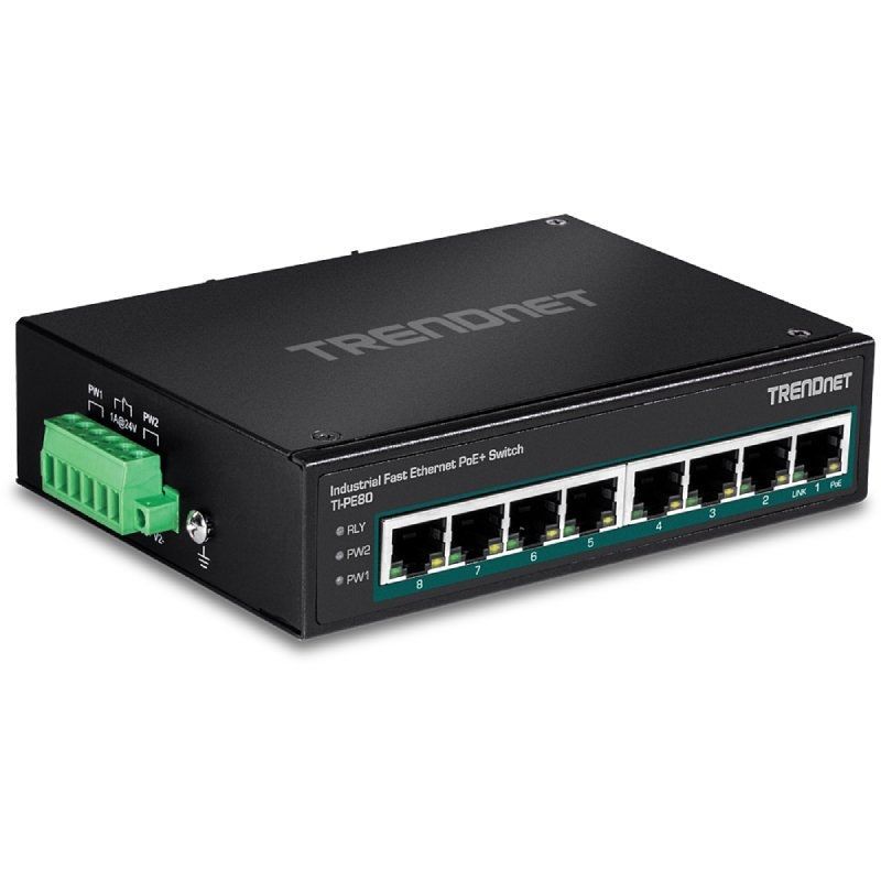 Switch TRENDnet TI-PE80 8 Puertos/ RJ-45 Gigabit 10/100 PoE - Ítem