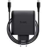Cargador de Pared GaN Trust Maxo 100W/ 2xUSB Tipo-C/Incluye Cable USB Tipo-C/ 100W