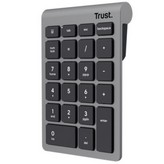 Teclado Numérico Inalámbrico Trust Xalas Wireless/ Plata