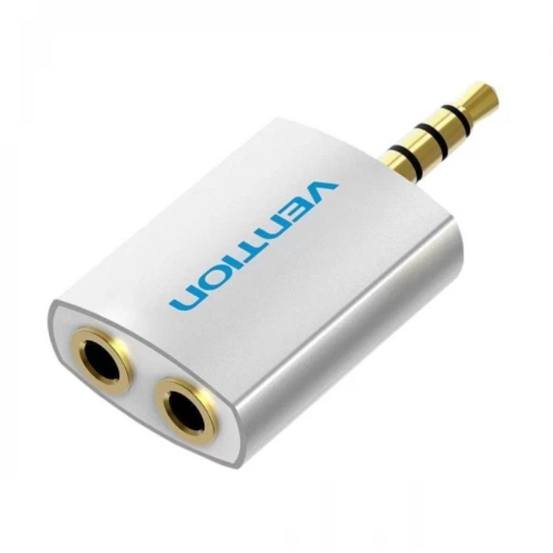 Adaptador Audio Vention BDAW0/ Jack 3.5 Macho - 2x Jack 3.5 Hembra/ Blanco - Ítem