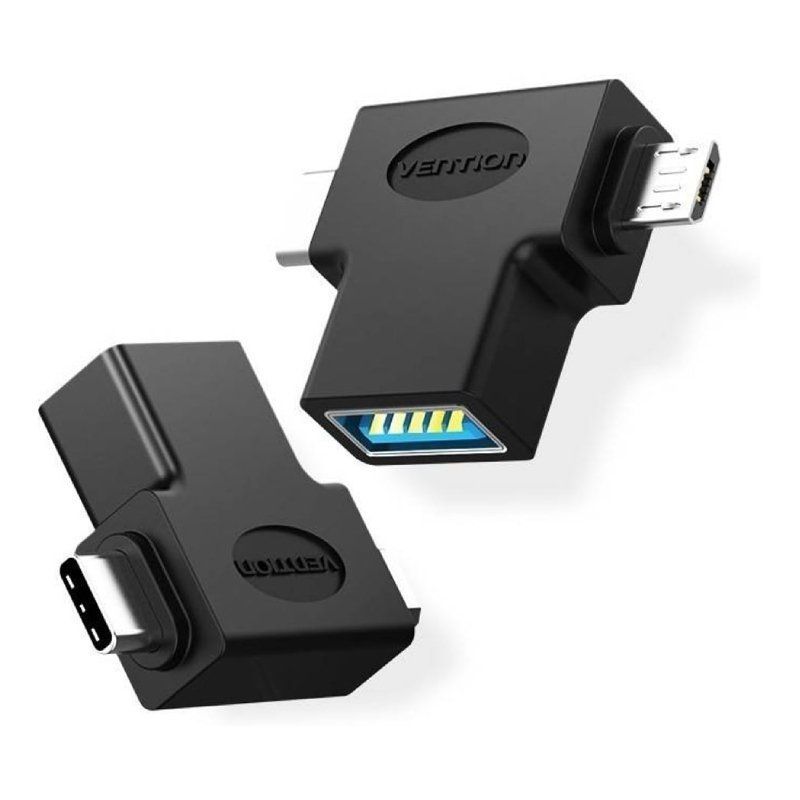 Adaptador USB 3.0 Vention CDIB0/ USB Tipo-C Macho - MicroUSB Macho - Ítem