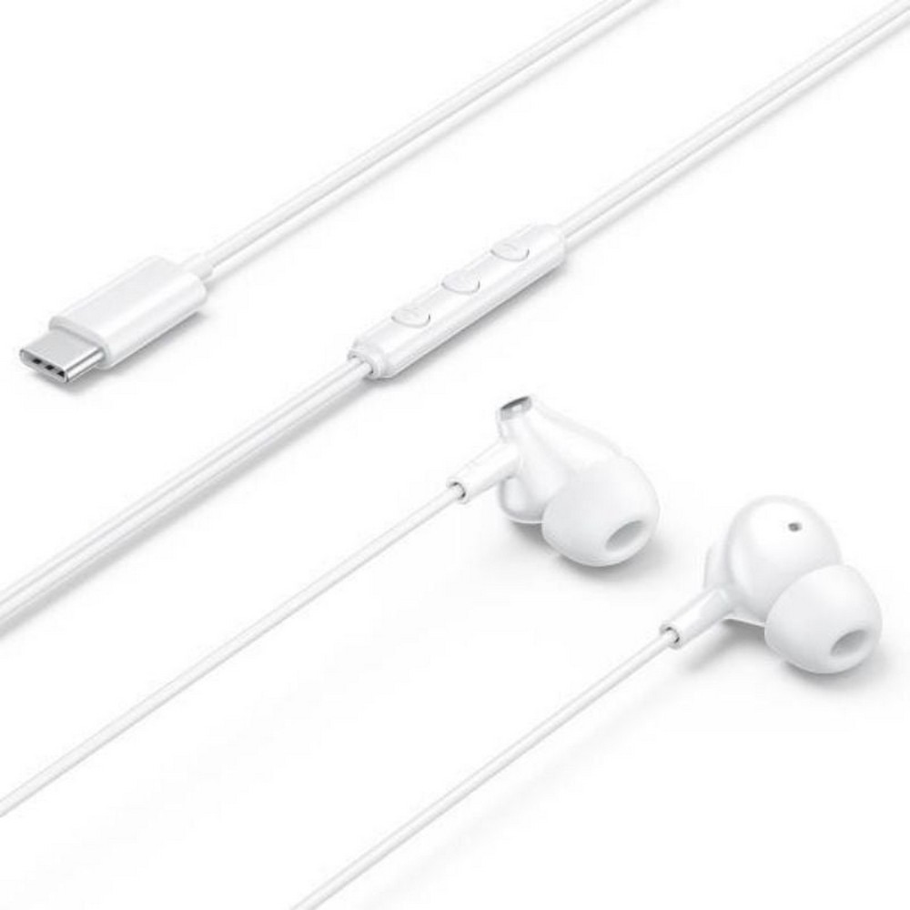 Auriculares Intrauditivos Vention Echo Lite USB-C In-Ear/ con Micrófono/ USB Tipo-C/ Blancos