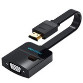 Cable Conversor Vention 74345/ HDMI Macho/ VGA Hembra - Jack 3.5 Hembra/ 15cm/ Negro