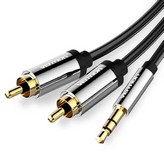 Cable Estéreo Vention BCFBG/ Jack 3.5 Macho - 2x RCA Macho/ 1.5m/ Negro