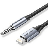 Adaptador Audio Vention BMCHF/ Jack 3.5 Macho - Lightning Macho/ 1m/ Gris