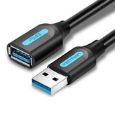 Cable Alargador USB 3.0 Vention CBHBG/ USB Macho - USB Hembra/ 5Gbps/ 1.5m/ Negro