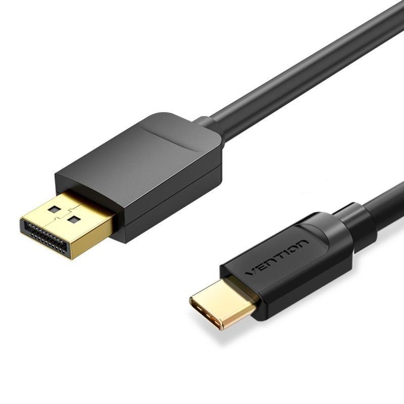 Cable Conversor Vention CGYBF/ USB Tipo-C Macho - Displayport Macho/ 1m/ Negro