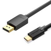Cable Conversor Vention CGYBF/ USB Tipo-C Macho - Displayport Macho/ 1m/ Negro