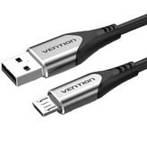 Cable USB 2.0 Vention COAHG/ USB Macho - MicroUSB Macho/ Hasta 60W/ 480Mbps/ 1.5m/ Gris