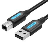 Cable USB 2.0 Impresora Vention COQBJ/ USB Tipo-B Macho - USB Macho/ 480Mbps/ 5m/ Negro