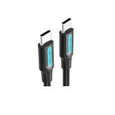 Cable USB 2.0 Tipo-C Vention COSBF/ USB Tipo-C Macho - USB Tipo-C Macho/ Hasta 60W/ 480Mbps/ 1m/ Negro