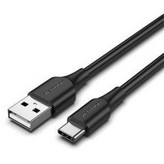 Cable USB 2.0 Tipo-C Vention CTHBF/ USB Tipo-C Macho - USB Macho/ Hasta 60W/ 480Mbps/ 1m/ Negro