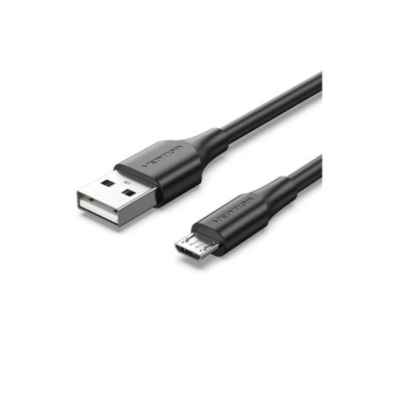 Cable USB 2.0 Vention CTIBC/ USB Macho - MicroUSB Macho/ Hasta 60W/ 480Mbps/ 25cm/ Negro