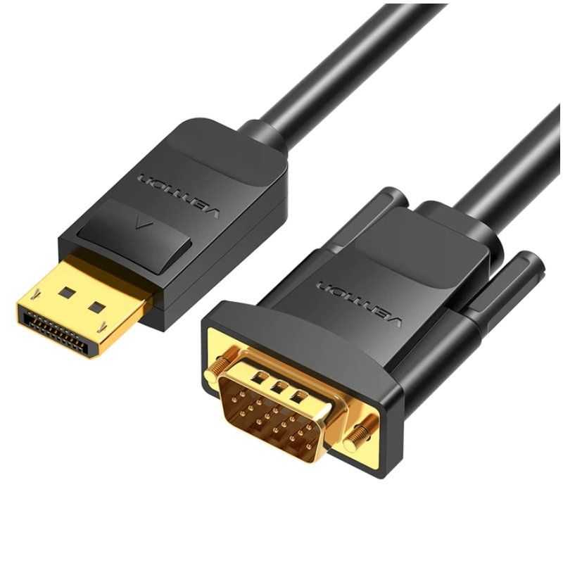 Cable Conversor Vention HBLBH/ Displayport Macho - VGA Macho/ 2m/ Negro