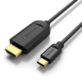 Cable Conversor HDMI 1.4 4K Vention CGUBF/ USB Tipo-C Macho - HDMI Macho/ 1m/ Negro