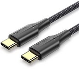 Cable USB 2.0 Tipo-C 3A Vention TAUBF/ USB Tipo-C Macho - USB Tipo-C Macho/ Hasta 60W/ 480Mbps/ 1m/ Negro