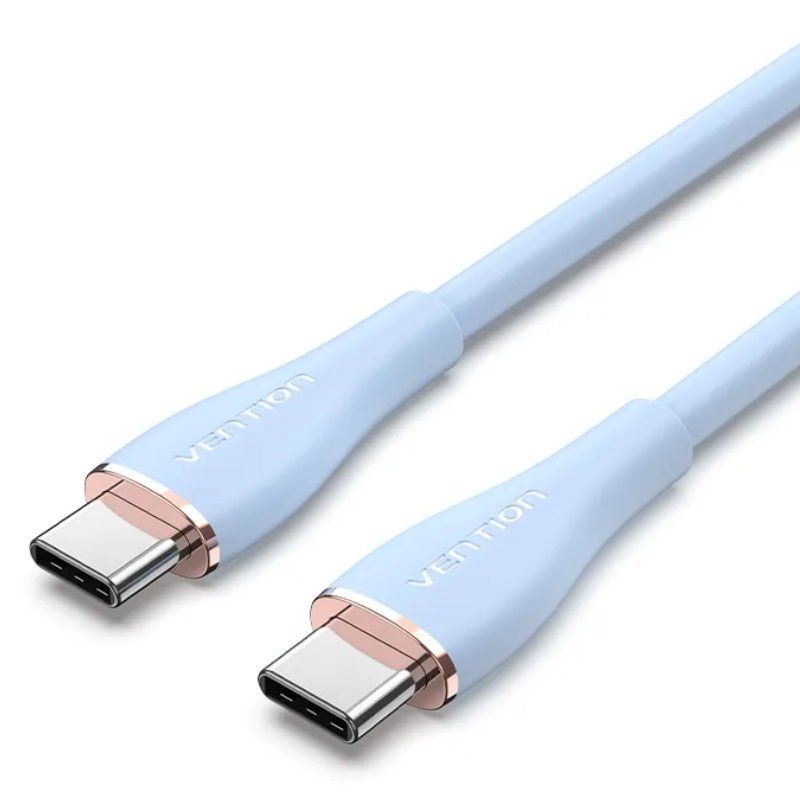 Cable USB 2.0 Tipo-C Vention TAWGF/ USB Tipo-C Macho - USB Tipo-C Macho/ Hasta 100W/ 480Mbps/ 1m/ Verde