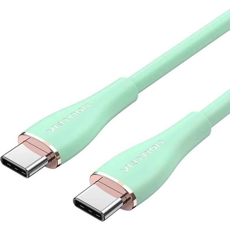 Cable USB 2.0 Tipo-C Vention TAWGG/ USB Tipo-C Macho - USB Tipo-C Macho/ Hasta 100W/ 480Mbps/ 1.5m/ Verde