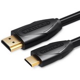 Cable HDMI Vention VAA-D02-B200/ HDMI Macho - Mini HDMI Macho/ 2m/ Negro