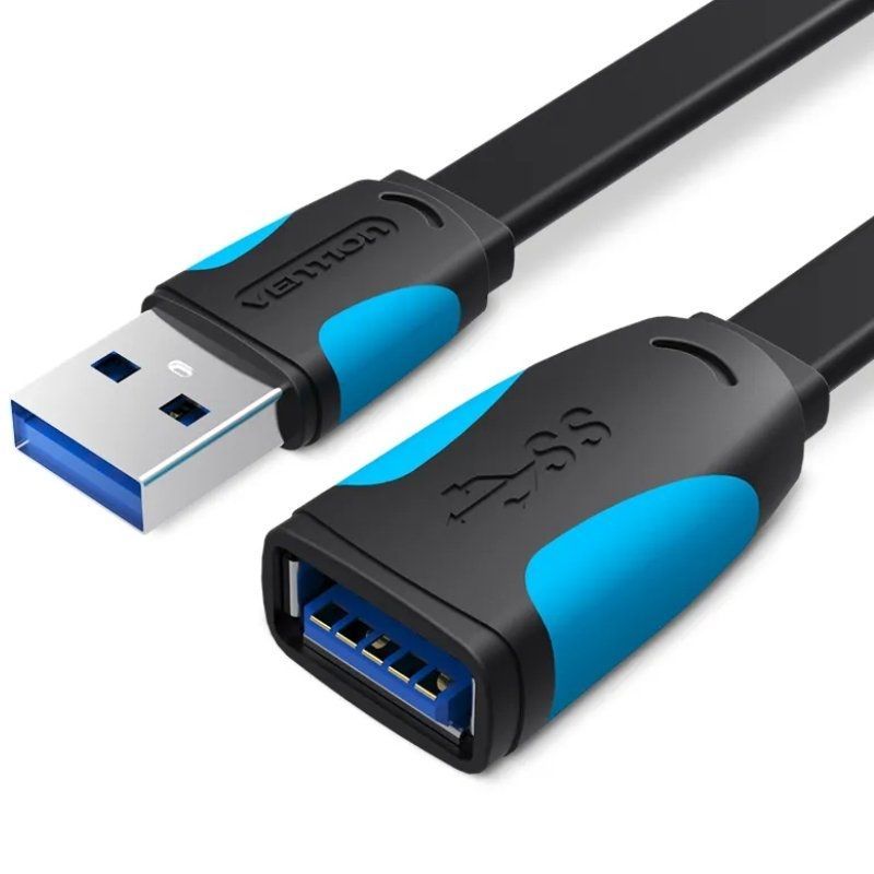 Cable Alargador USB 3.0 Vention VAS-A13-B150/ USB Macho - USB Hembra/ 5Gbps/ 1.5m/ Negro y Azul - Ítem