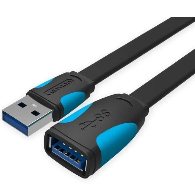 Cable Alargador USB 3.0 Vention VAS-A13-B200/ USB Macho - USB Hembra/ 5Gbps/ 2m/ Negro y Azul - Ítem