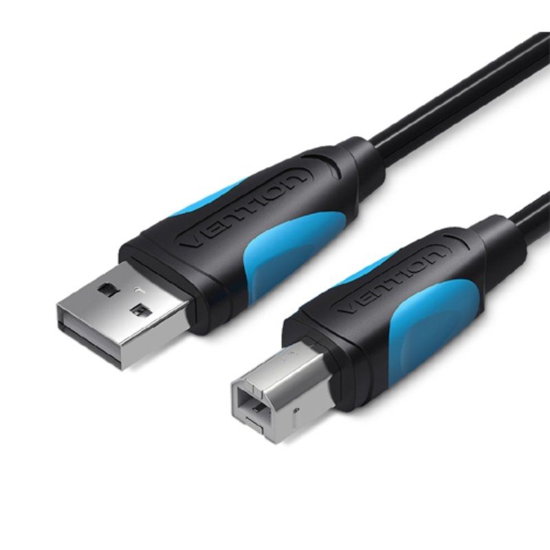 Cable USB 2.0 Impresora Vention VAS-A16-B300/ USB Tipo-B Macho - USB Macho/ 480Mbps/ 3m/ Negro