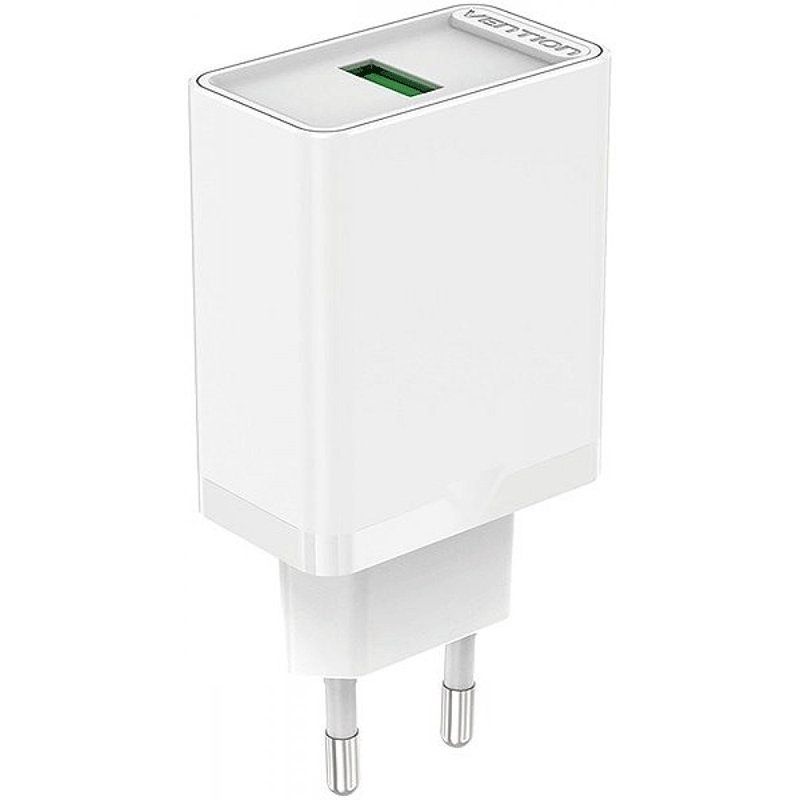 Cargador de Pared Vention FABW0-EU/ 1xUSB/ 18W