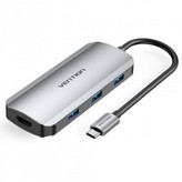 Docking USB Tipo-C Vention TOFHB/ 1xHDMI/ 3xUSB/ 1xUSB Tipo-C/ 1xUSB Tipo-C PD