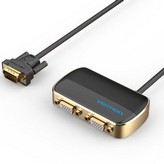 Divisor VGA con Alimentación Externa Vention DBABF/ VGA Macho/ 2x VGA Hembra/ 1m/ Negro