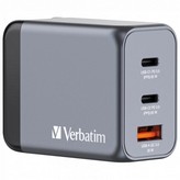 Cargador de Pared Universal GaN para Viaje Verbatim GNC-65/ 2xUSB Tipo-C/ 1xUSB/ 65W