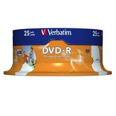 DVD-R Verbatim Imprimible 16X/ Tarrina-25uds